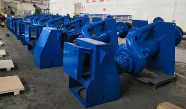 Wet Pit Slurry Pump with Vertical Shaft High Chrome A49 Blue Color RAL5015 in Steel Pallet